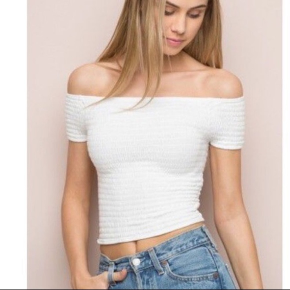 Ribbed Brandy Melville Off the shoulder